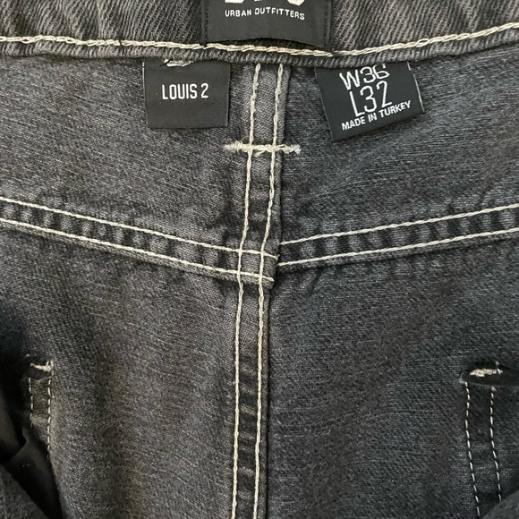 Bdg urban outfitters Louis 2 Seamed Loose Fit Jeans washed black 36x32 - Picture 12 of 13